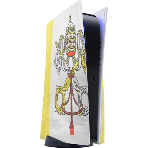 Vatican City Flag Distressed PS5 Console Skin